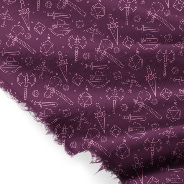 DND Medieval Weapons Geek Soft Fringed Scarf