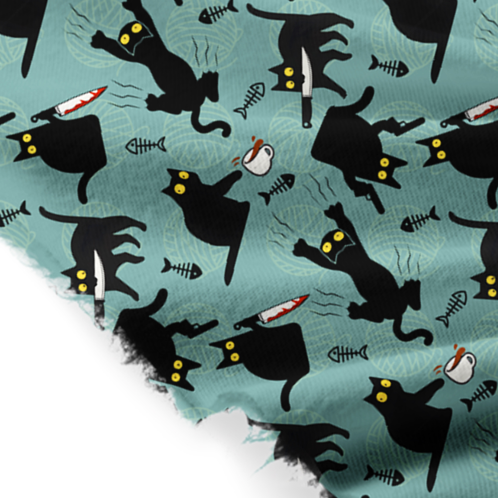Naughty Kitten Geek Soft Fringed Scarf