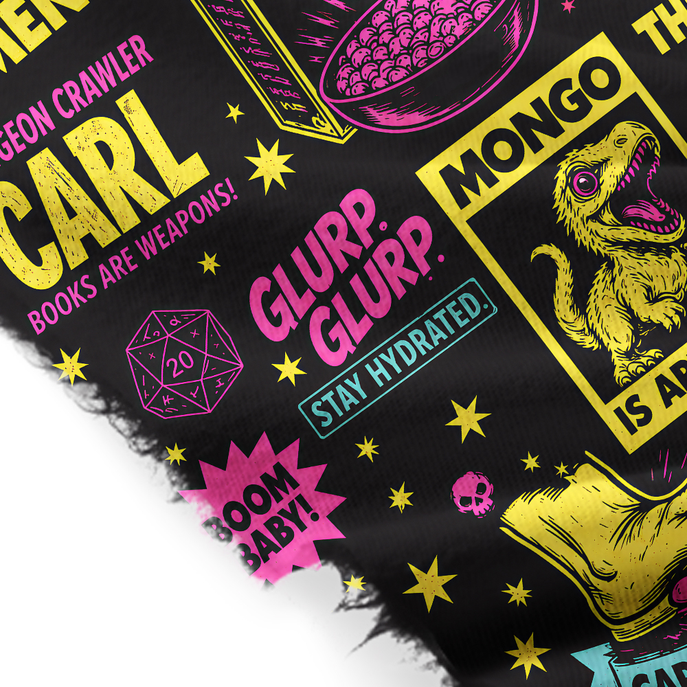 Neon Dungeon Mayhem Geek Soft Fringed Scarf