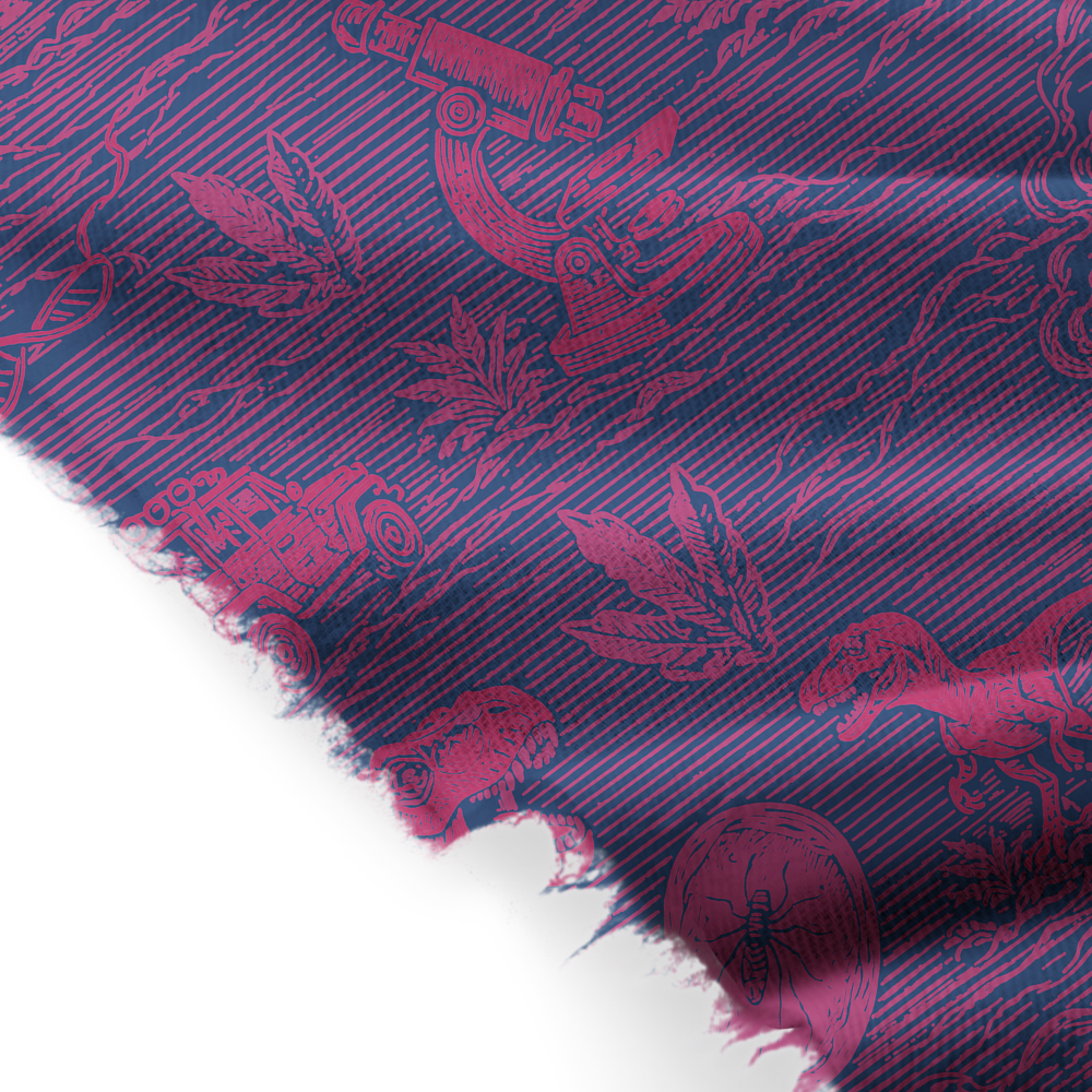 Jurassic Dinosaur DNA Microscope Geek Soft Fringed Scarf