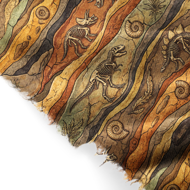 Rock Fossil Geek Soft Fringed Scarf