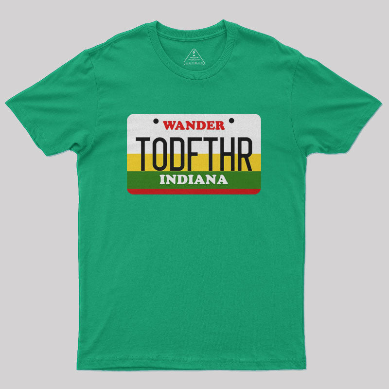 Scifi Monster TODFTHR License Plate Nerd T-Shirt