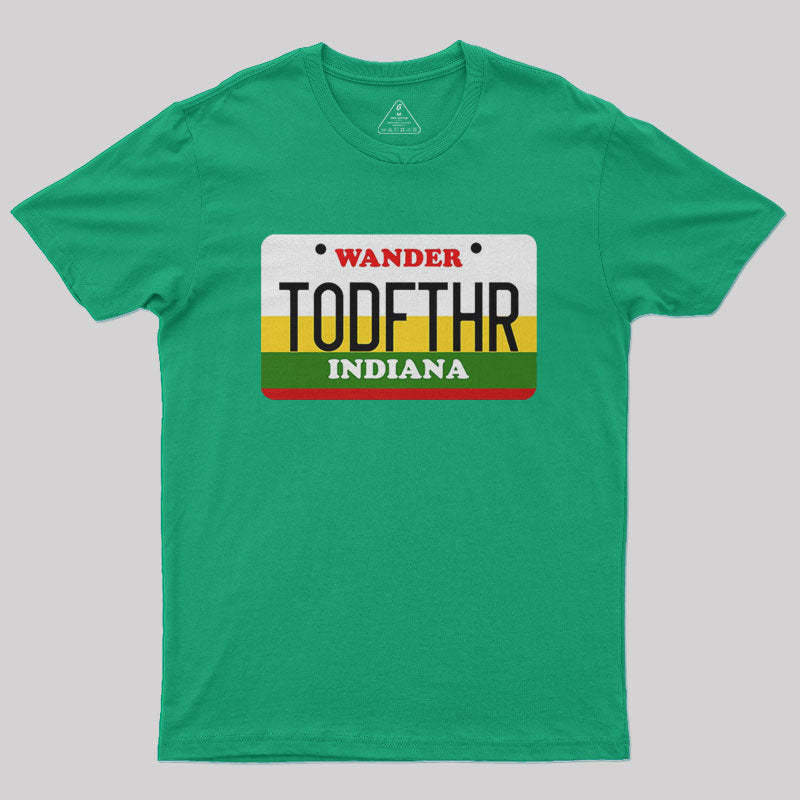 Scifi Monster TODFTHR License Plate Nerd T-Shirt