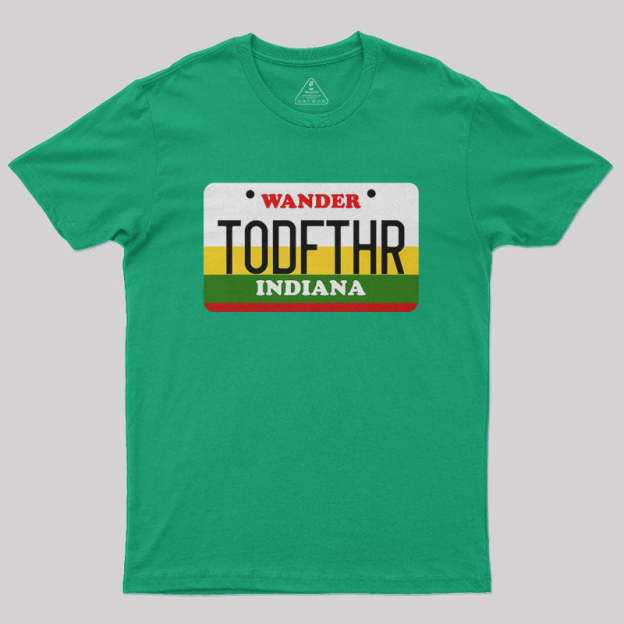 Scifi Monster TODFTHR License Plate Nerd T-Shirt