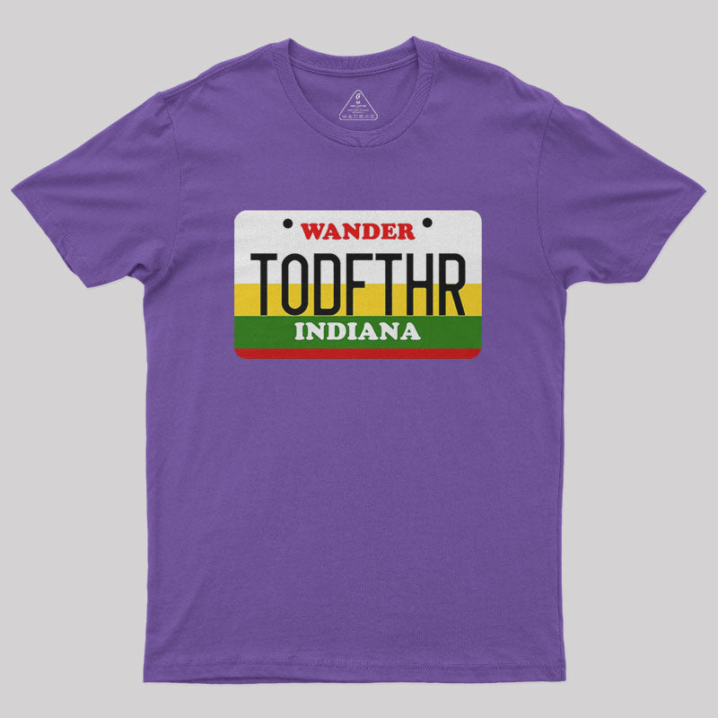 Scifi Monster TODFTHR License Plate Nerd T-Shirt