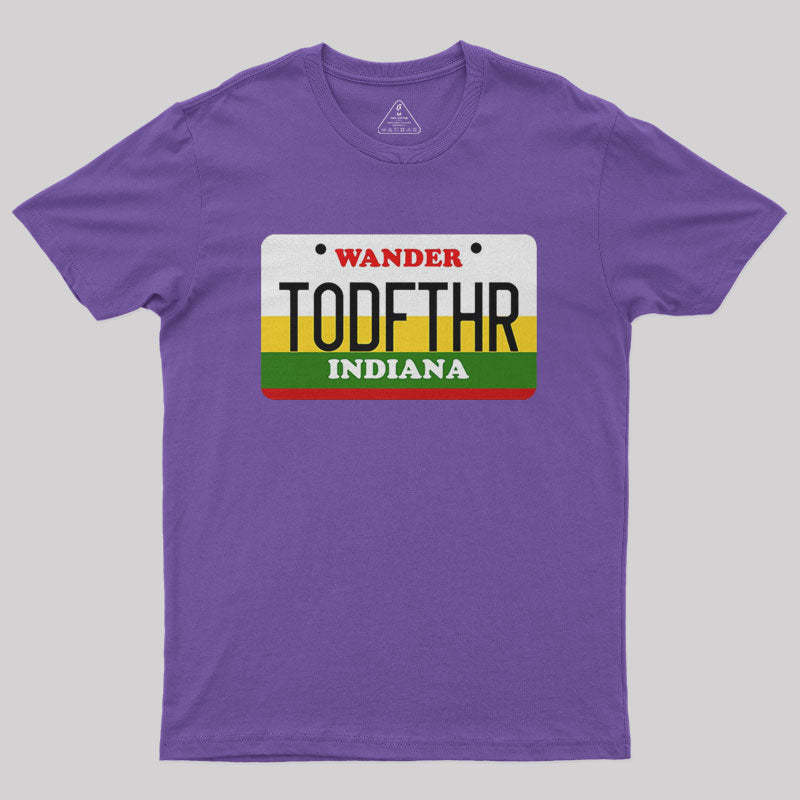 Scifi Monster TODFTHR License Plate Nerd T-Shirt