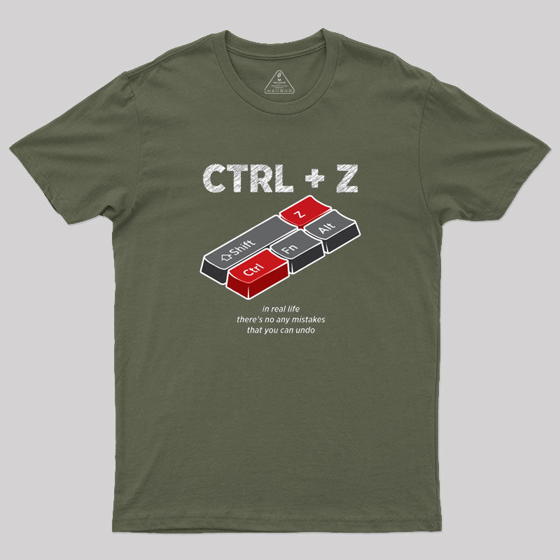 Geeksoutfit UNDO Control Z Computer Shortcuts Geek T-Shirt