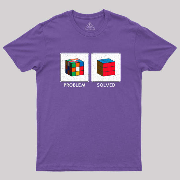 Vintage Colorful Cube Problem Solver T-Shirt