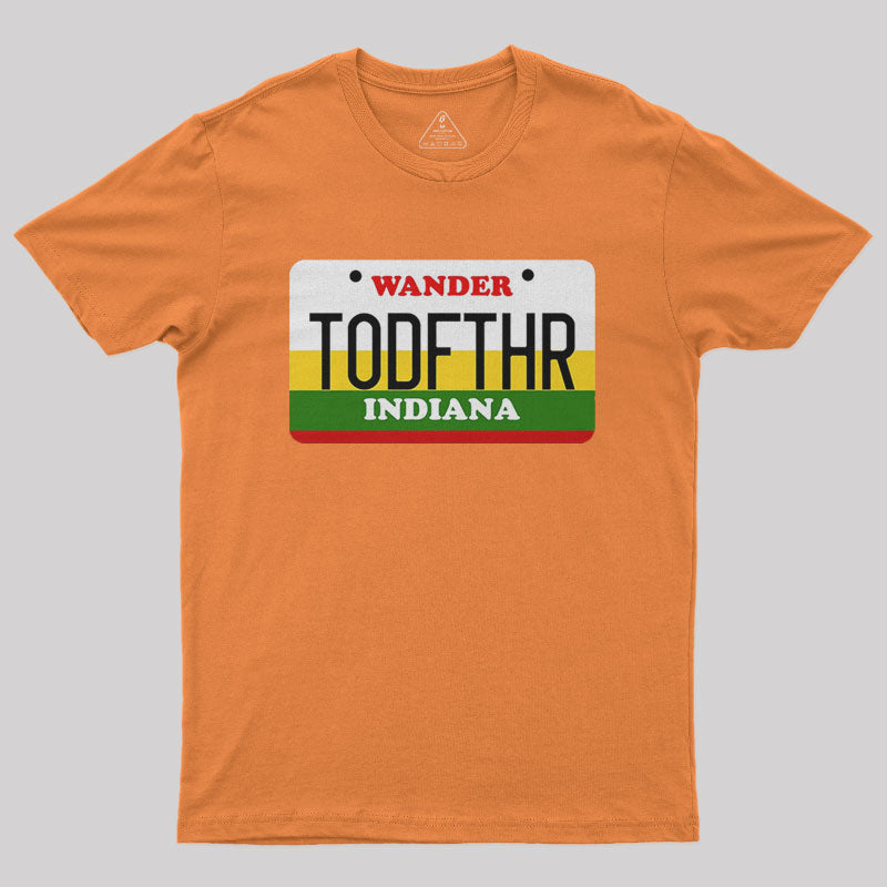 Scifi Monster TODFTHR License Plate Nerd T-Shirt