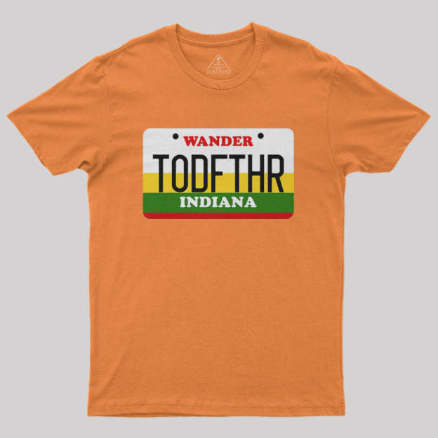 Scifi Monster TODFTHR License Plate Nerd T-Shirt