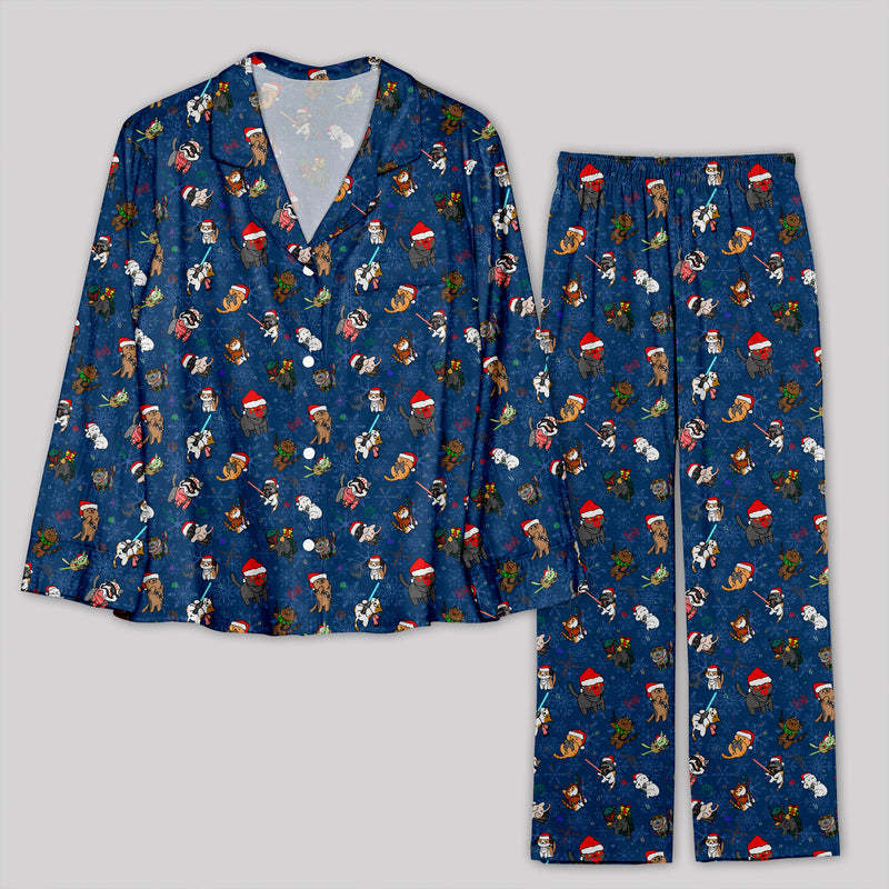 Christmas Lightsaber Cat Pajama Sets
