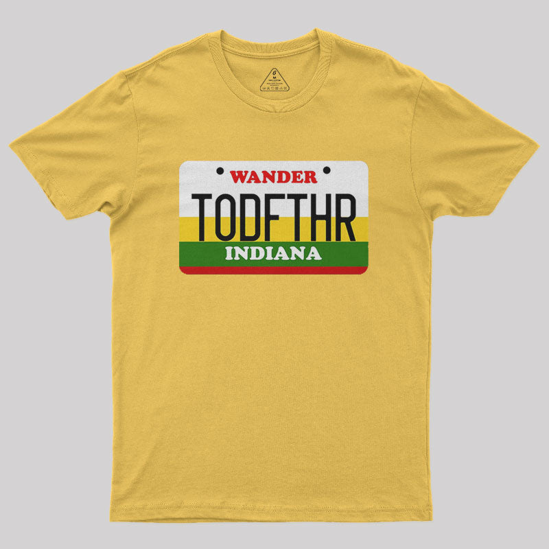 Scifi Monster TODFTHR License Plate Nerd T-Shirt