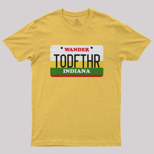 Scifi Monster TODFTHR License Plate Nerd T-Shirt