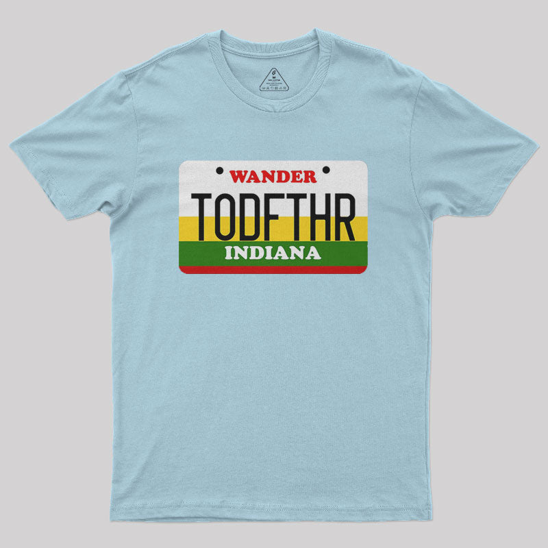 Scifi Monster TODFTHR License Plate Nerd T-Shirt
