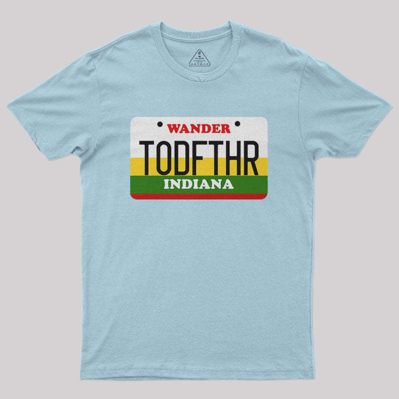 Scifi Monster TODFTHR License Plate Nerd T-Shirt