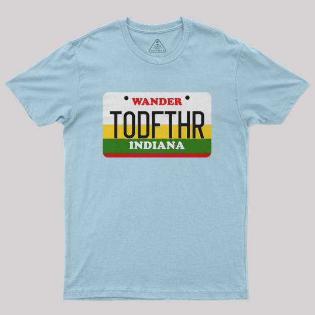 Scifi Monster TODFTHR License Plate Nerd T-Shirt