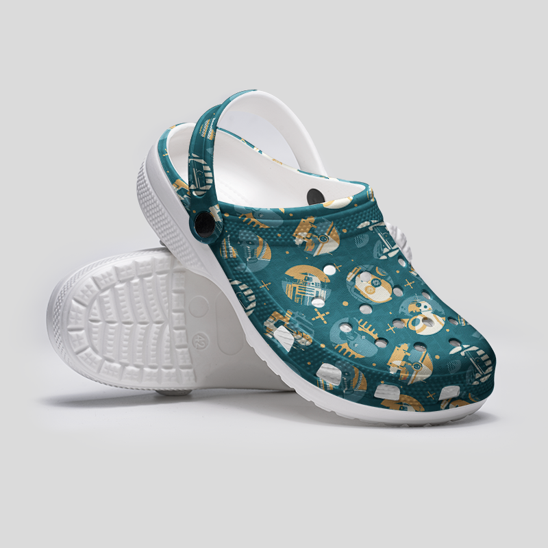 Sci-fi Robot Geek Rubber Clogs