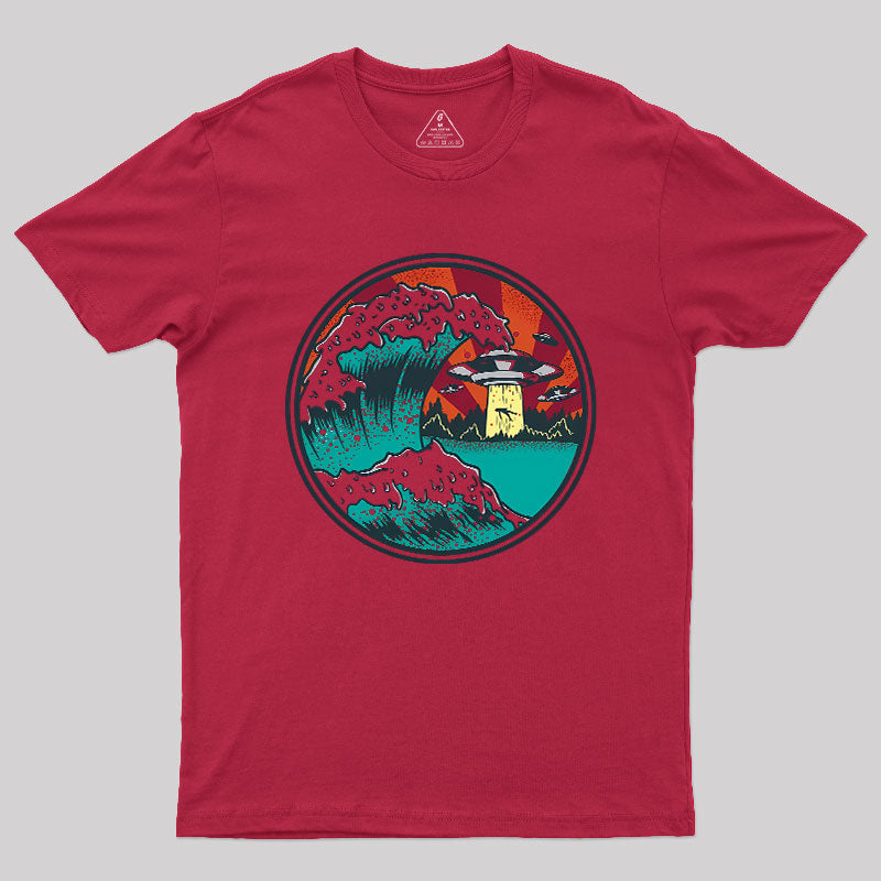 Abduction Of Kanagawa Geek T-Shirt