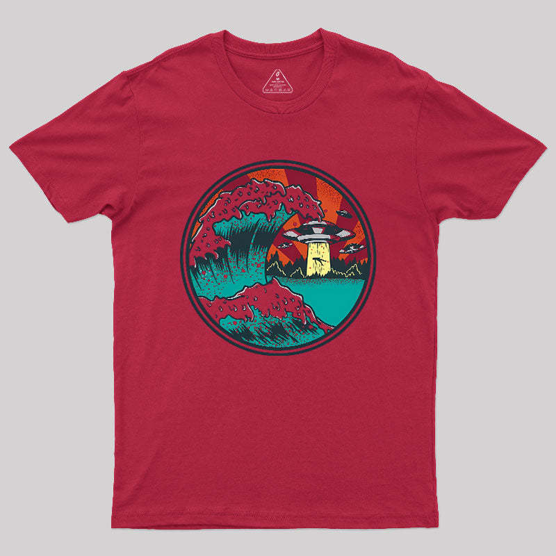 Abduction Of Kanagawa Geek T-Shirt