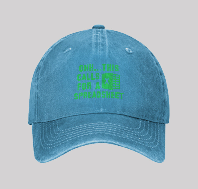 Ohh...This Calls for a Spreadsheet Geek Washed Vintage Baseball Cap