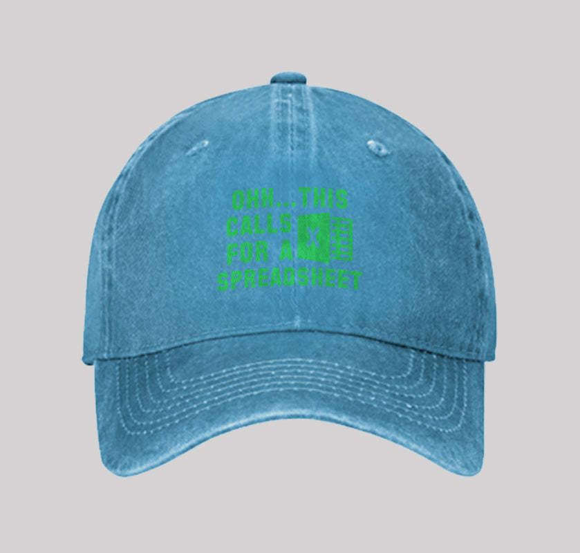 Ohh...This Calls for a Spreadsheet Geek Washed Vintage Baseball Cap