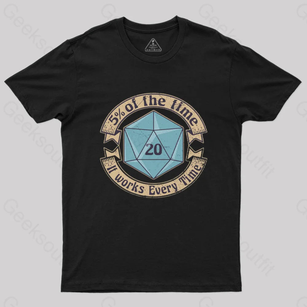 5 Percenter D20 V2 Blue T-Shirt Black / S