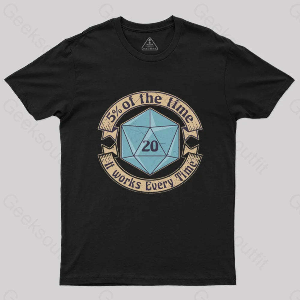 5 Percenter D20 V2 Blue T-Shirt Black / S