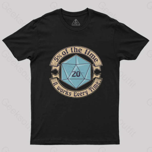5 Percenter D20 V2 Blue T-Shirt Black / S