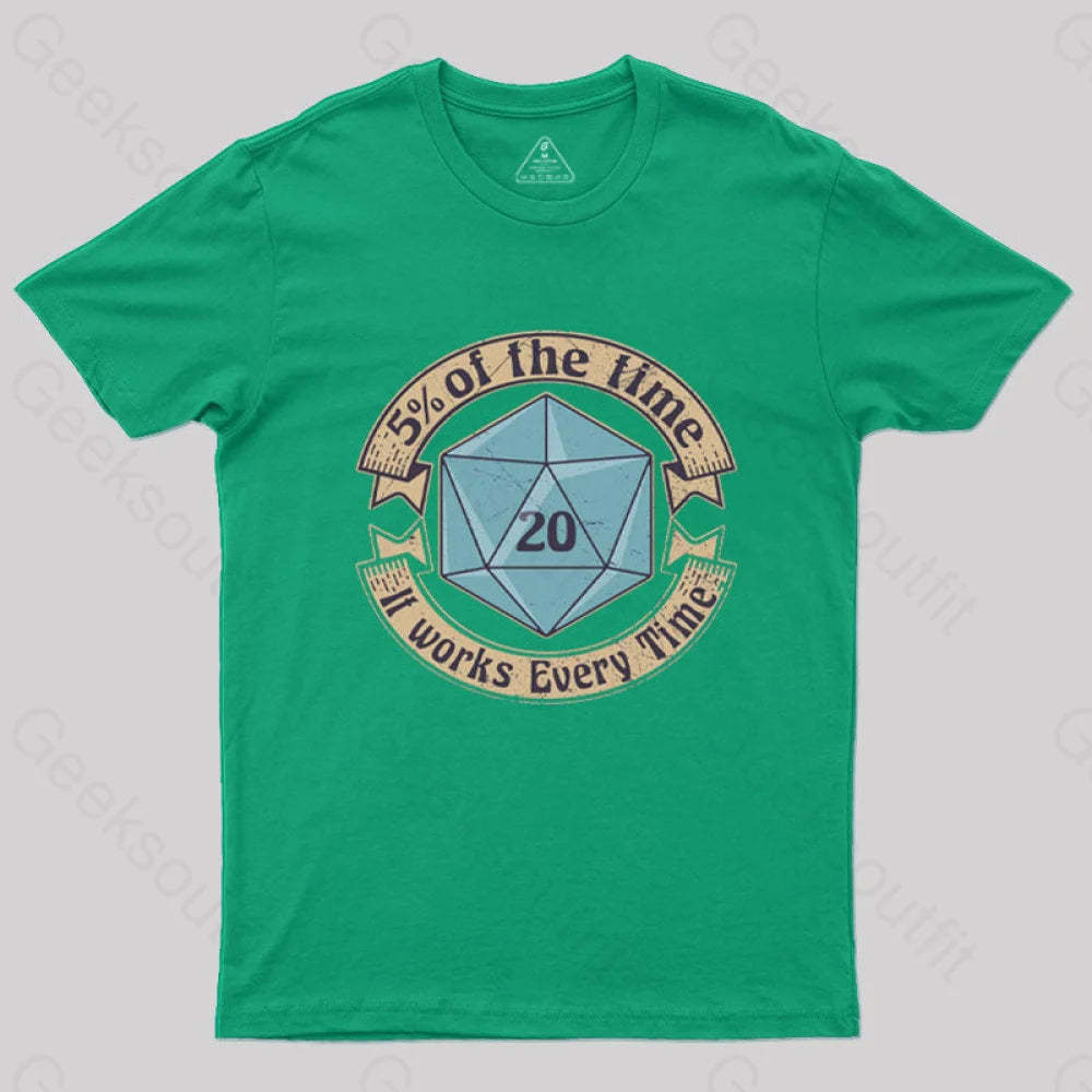 5 Percenter D20 V2 Blue T-Shirt Green / S