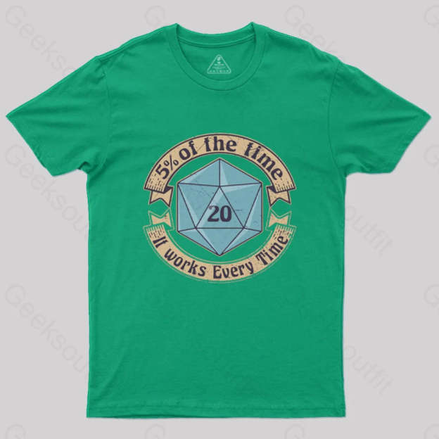 5 Percenter D20 V2 Blue T-Shirt Green / S