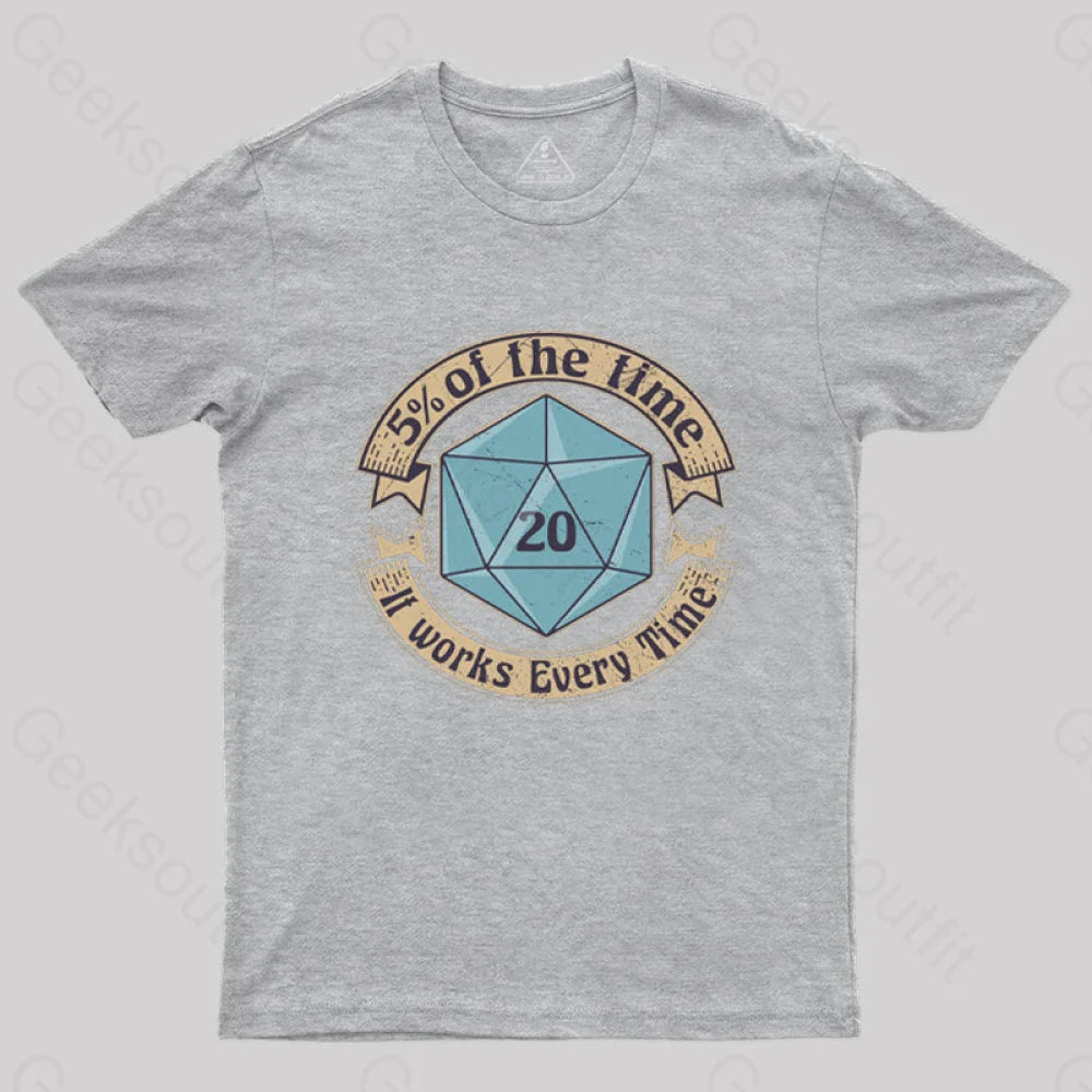 5 Percenter D20 V2 Blue T-Shirt Grey / S