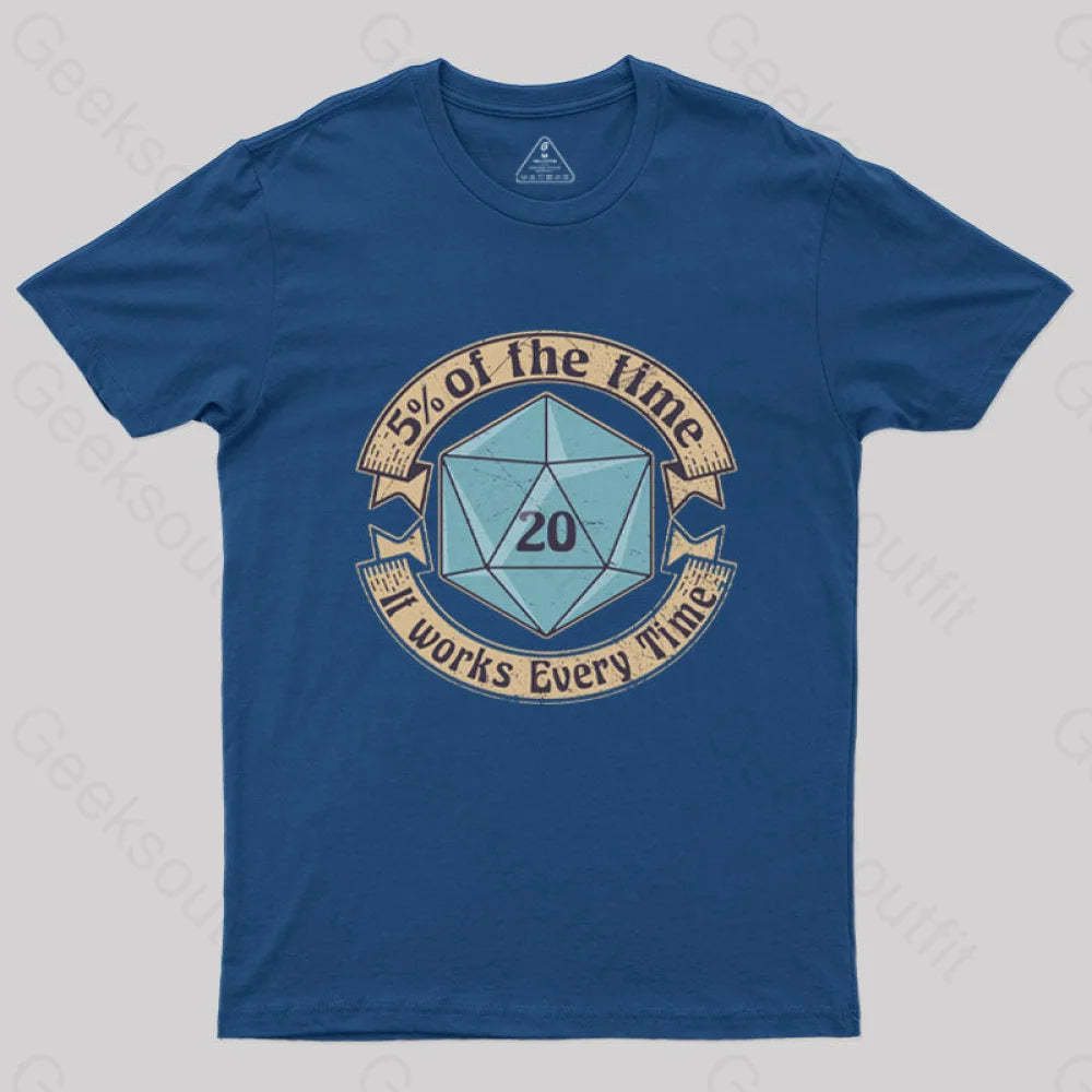 5 Percenter D20 V2 Blue T-Shirt Navy / S
