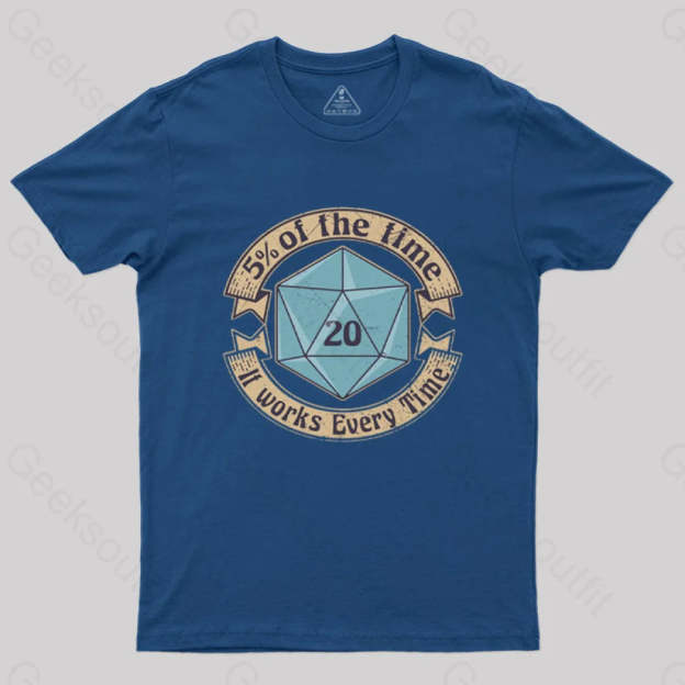 5 Percenter D20 V2 Blue T-Shirt Navy / S