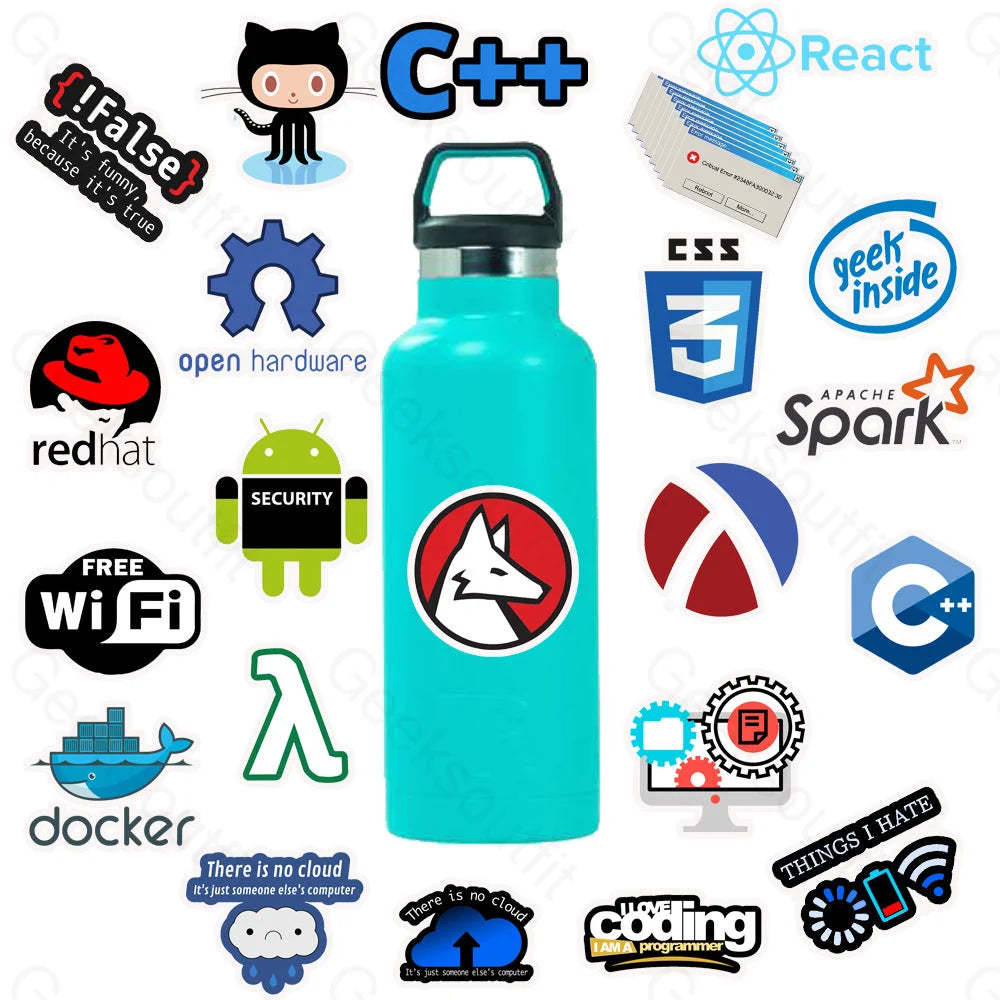 50 Programmer Software Programming Stickers