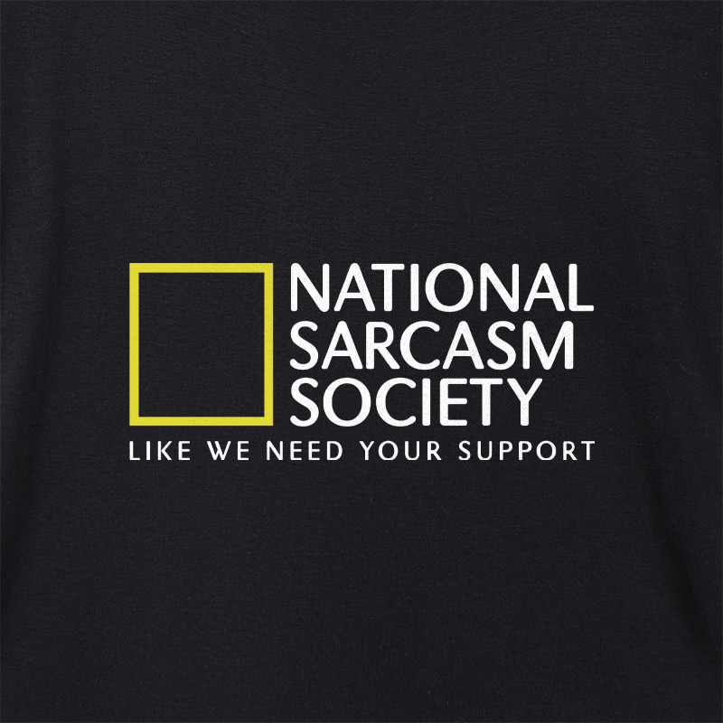 National Sarcasm Society Geek Dolman Sleeve V-Neck Shirt