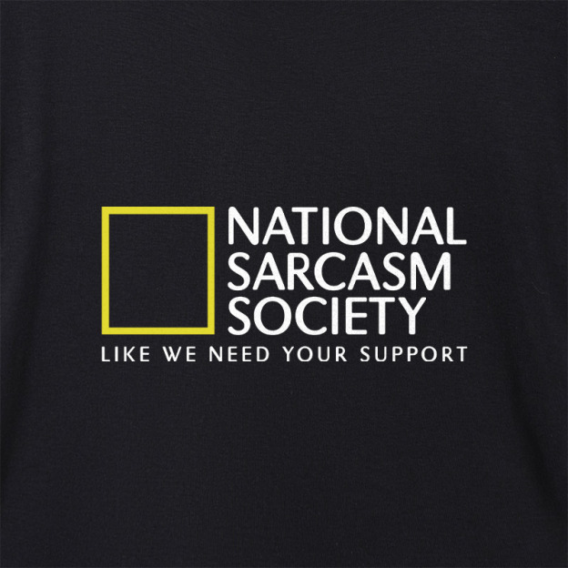 National Sarcasm Society Geek Dolman Sleeve V-Neck Shirt