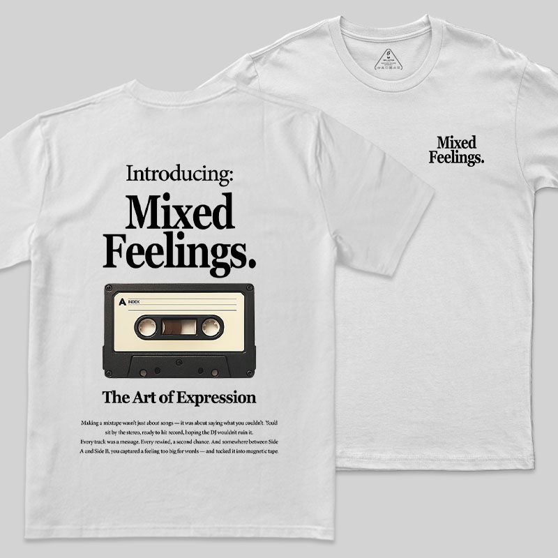 Mixed Feelings Front and Back Printing Geek T-Shirt