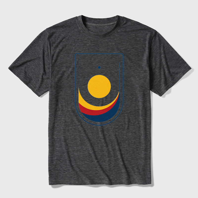 Retro Astronaut Patch Print Ultra Soft Heather Tees
