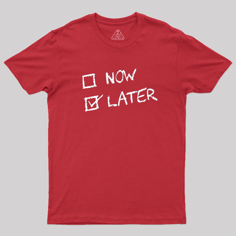 Now Vs Later Geek T-Shirt