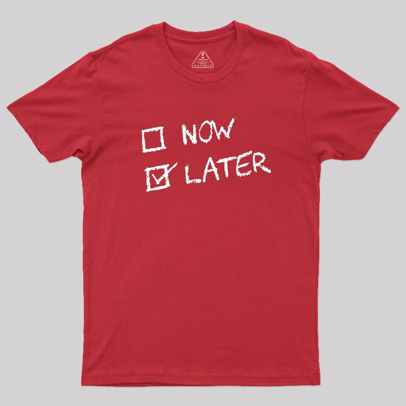 Now Vs Later Geek T-Shirt