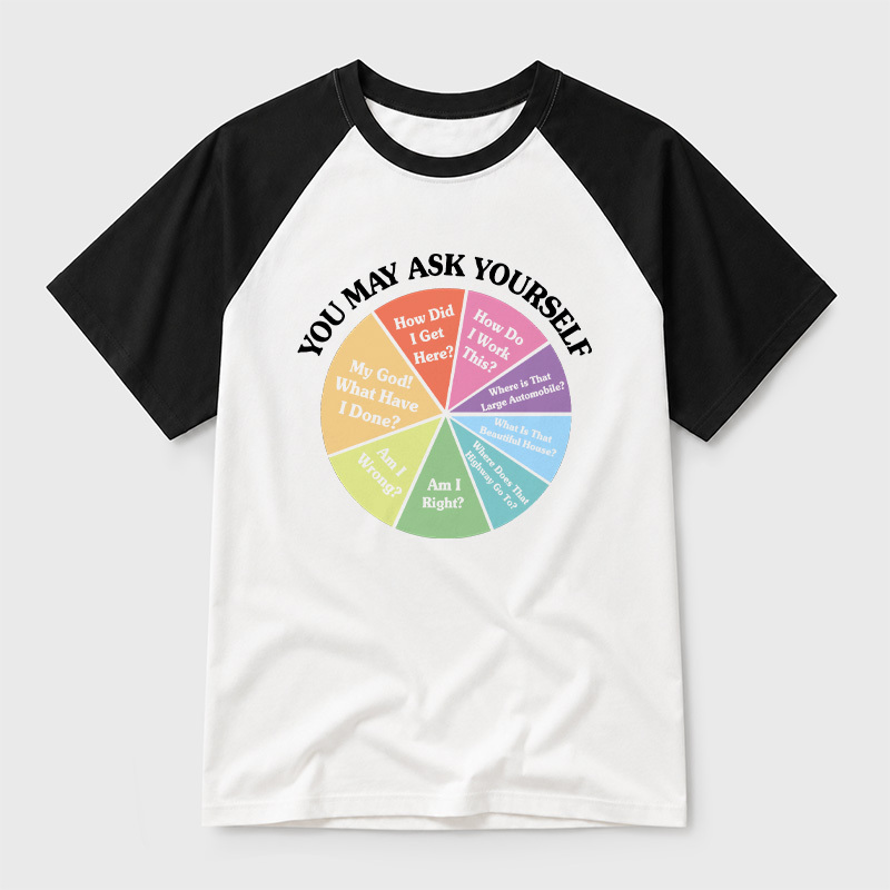 You May Ask Yourself Geek Retro Raglan T-Shirt