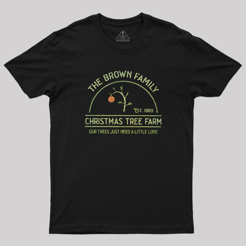 Vintage Christmas Tree Farm Geek T-Shirt