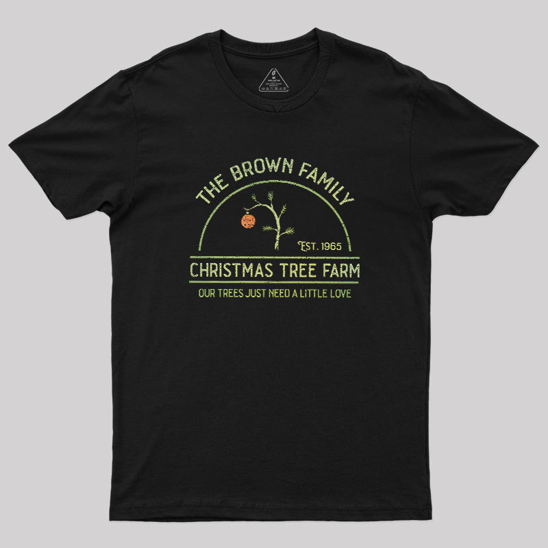 Vintage Christmas Tree Farm Geek T-Shirt