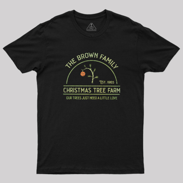 Vintage Christmas Tree Farm Geek T-Shirt