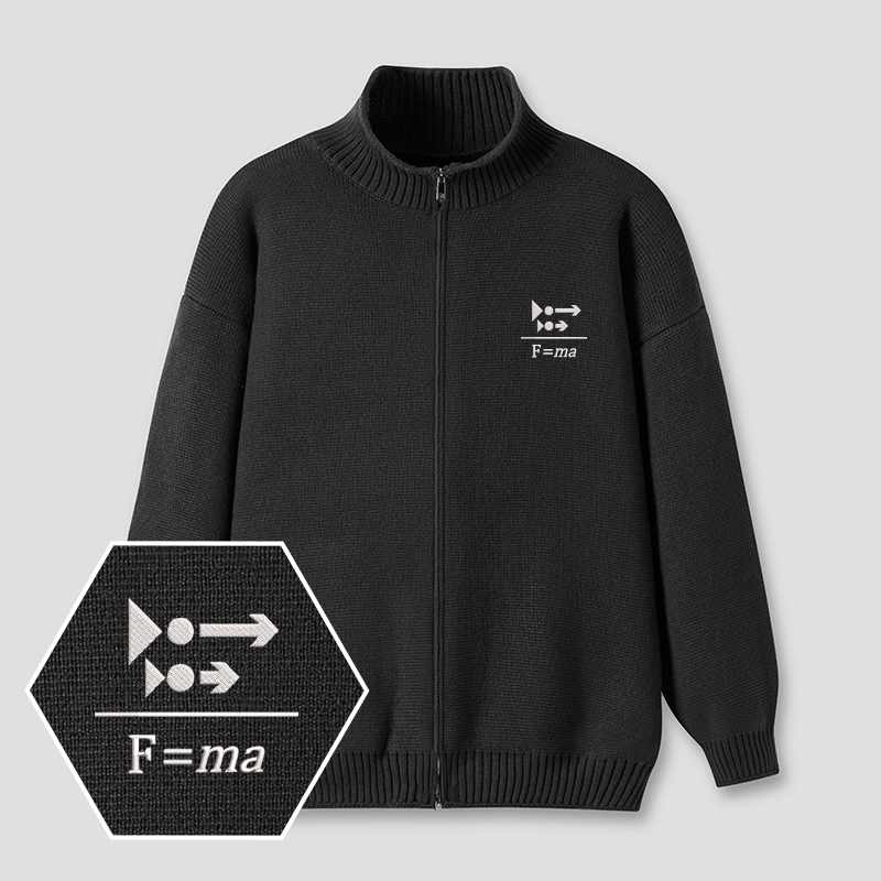 Newton’s Push Embroidered Full‑Zip Cardigan