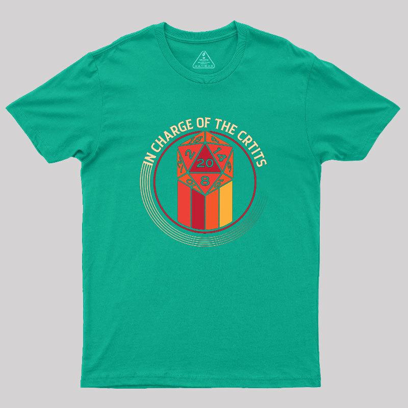 In Charge of the Crits D20 Retro Geek T-Shirt