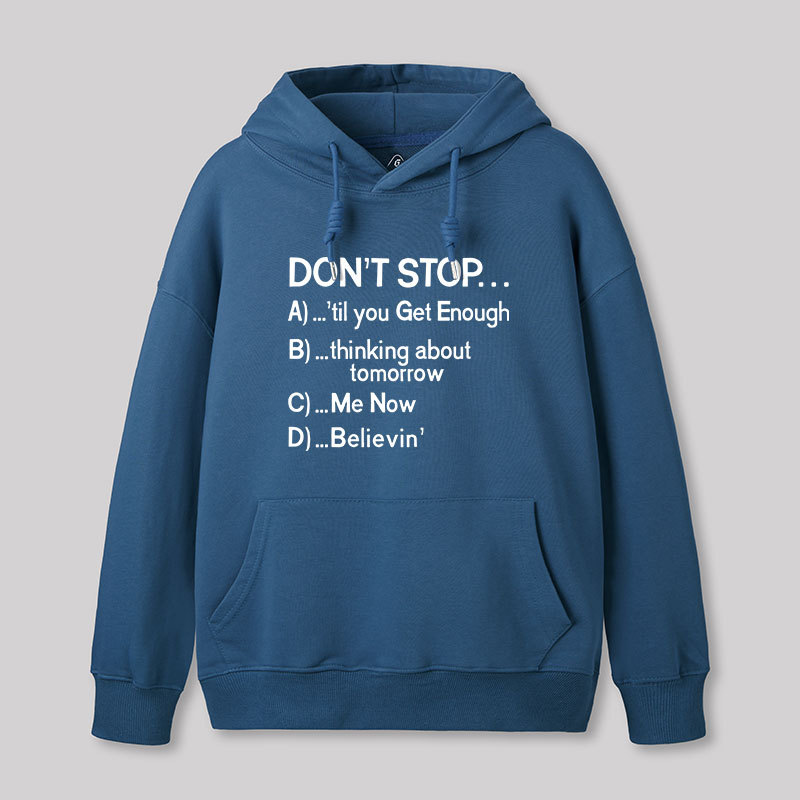 Don't Stop 80s Songs Multiple Choice Geek Hoodie