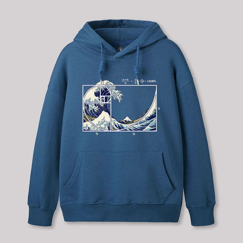 The Great Fibonacci Wave Hoodie