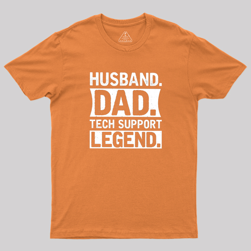 Husband Dad Tech Support Geek T-Shirt