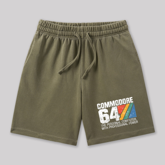 Commodore 64 Retro Geeky Washed Shorts